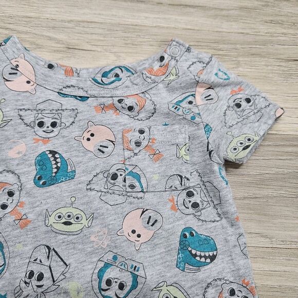 Baby Bean Disney Baby Boy Romper Gray Toy Story 3 Months - Picture 4 of 6